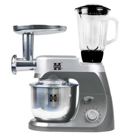 Herzberg HG-5029: Batteur Sur Socle 3 En 1 De 800 W Avec Action De Battement Planétaire Gris