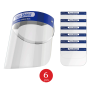 Face Shield Jeu de 6 écrans de protection faciale