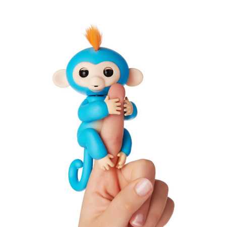 Cenocco Jouet à Doigts Singe Heureux Bleu