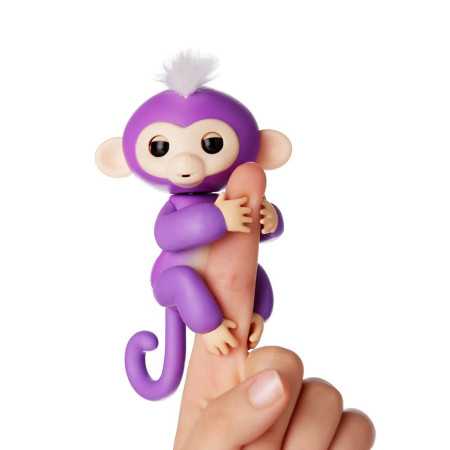 Cenocco Jouet à Doigts Singe Heureux Mauve