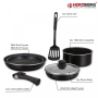 Herzberg HG-8090-7BK : Batterie de cuisine 7 pièces à revêtement en marbre