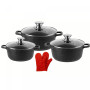 Cheffinger 6 Pièces XXL Marmite À Induction En Fonte D'aluminium Avec Porte-casserole