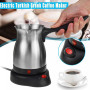 Cheffinger CF-ECMO.6: Cafetière Expresso Turque En Acier Inoxydable Électrique De 600ml