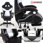 Herzberg HG-8082: Tri-color Gaming and Office Chair with T-shape Accent Black