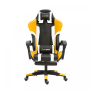 Herzberg HG-8083: Tri-color Gaming and Office Chair with Linear Accent Yellow