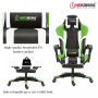 Herzberg HG-8083: Tri-color Gaming and Office Chair with Linear Accent Green