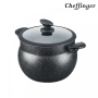 Cheffinger CF-COUS8 : Marmite À Couscous 8L Enrobée De Marbre Pour Cuisson À La Vapeur