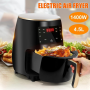Cheffinger CF-AFRY4.5 : Friteuse Numérique LED 1400W - 4,5 litres Noire