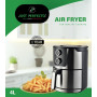 Just Perfecto JL-05 : Friteuse 1400W à double bouton de contrôle - 4L