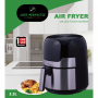 Just Perfecto JL-23: 1400W - Ecran tactile LED Friteuse à air chaud avec plaque grill S/S - 3.5L