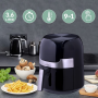 Just Perfecto JL-22 : Friteuse à air chaud de 1400W avec écran tactile LED et plaque de gril - 3.5L