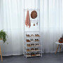 Herzberg Segmented Hallstand Clothes Hanger with 5 Shelves Shoe Rack - 60x173cm