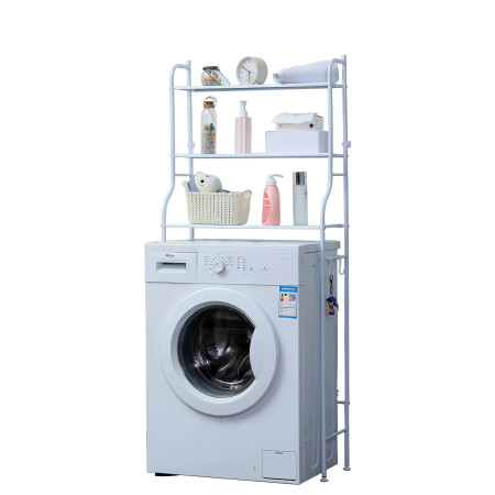 Herzberg HG-03282: 3-Tier Washing Machine And Bathroom Storage Shelf White