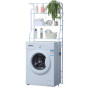 Herzberg HG-03299: 3-Tier Washing Machine and Bathroom Storage Shelf with Towel Hanger White