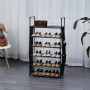 Herzberg 6 Layer Storage Shoe Rack - 47x100cm Black