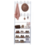 Herzberg 4-Tier Entryway Coat Rack and Hallway Storage Rack Organizer - 60x153cm