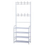 Herzberg 4-Tier Entryway Coat Rack and Hallway Storage Rack Organizer - 60x153cm