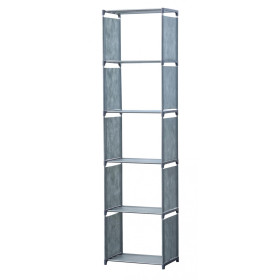 Herzberg Etagère et rack de rangement polyvalent à 5 niveaux - 42x153cm Gris
