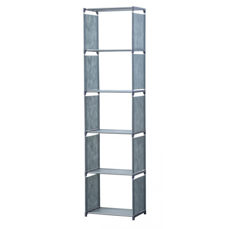 Herzberg Etagère et rack de rangement polyvalent à 5 niveaux - 42x153cm Gris