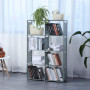 Herzberg Bibliothèque et étagère de rangement polyvalente à 8 niveaux- 85x125cm Noire