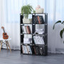 Herzberg Bibliothèque et étagère de rangement polyvalente à 8 niveaux- 85x125cm Gris