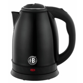 Herzberg HG-5011BLK: Bouilloire électrique 1.8L 1500W en acier inoxydable - Noir