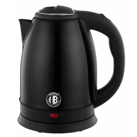 Herzberg HG-5011BLK: Bouilloire électrique 1.8L 1500W en acier inoxydable - Noir
