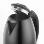 Herzberg HG-5011BLK: Bouilloire électrique 1.8L 1500W en acier inoxydable - Noir