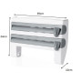 Herzberg HG-03145: Distributeur mural d'essuie-tout, de film alimentaire et de papier d'aluminium pour la cuisine
