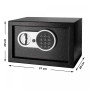 Herzberg HG-03855: Coffre-fort Électronique Numérique En Acier À Double Pêne - 20x31x20cm