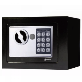 Herzberg HG-03848 : Coffre-fort électronique numérique en acier - 17x23x17cm