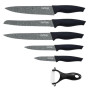 Chefffinger CF-MB05: Ensemble De 6 Couteaux Avec Revêtement En Granit.