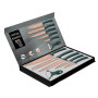 Cheffinger CF-MB10: Ensemble De Couteaux 6 Pièces Avec Revêtement En Marbre - Collection Titanium Gold + Vert.