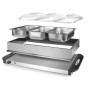 Cheffinger CF-BW300: Réchauffeur De Buffet 2 En 1 De 3,5 Litres + Plaque Chauffante