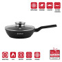 Herzog HR-2610: Poêle à Frire de 24cm Avec Couvercle à Bouton Aromatique