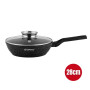 Herzog HR-2611: Poêle à Frire de 28cm Avec Couvercle à Bouton Aromatique