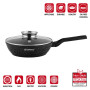 Herzog HR-2611: Poêle à Frire de 28cm Avec Couvercle à Bouton Aromatique