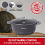 Herzog HR-5212: Cocotte en Marbre de 44cm Avec Bouton Aromatique - 25L