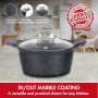 Herzog HR-5222: Cocotte en Marbre de 24cm Avec Bouton Aromatique - 4.6L