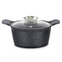 Herzog HR-5223: Cocotte en Marbre de 28cm Avec Bouton Aromatique - 7.1L