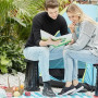 Herzberg HG-04050: Pliante Réglable et Télescopique Outdoor Chaise - Black