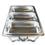 Herzberg HG-8022-3 : Poêle à Frire en Acier Inoxydable - 3 Pièces 1/3 de la Casserole
