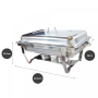 Herzberg HG-8022-3 : Poêle à Frire en Acier Inoxydable - 3 Pièces 1/3 de la Casserole
