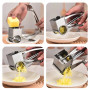 Herzberg HG-04289: Râpe à Fromage Manuelle en Acier Inoxydable avec 4 Râpes
