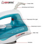Herzberg HG-8038: Fer à Vapeur 1400W - Turquoise