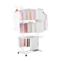 Herzberg HG-8034WHT: Moving Clothes Rack - White