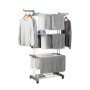 Herzberg HG-8034GRY: Moving Clothes Rack - Grey
