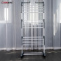 Herzberg HG-8034GRY: Moving Clothes Rack - Grey