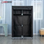 Herzberg HG-8012: Storage Wardrobe Gray