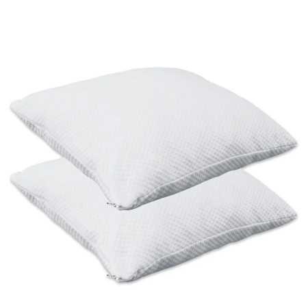 Herzberg HG-65X2: Oreiller 2 Pièces en Mousse Viscoélastique Déchiquetée